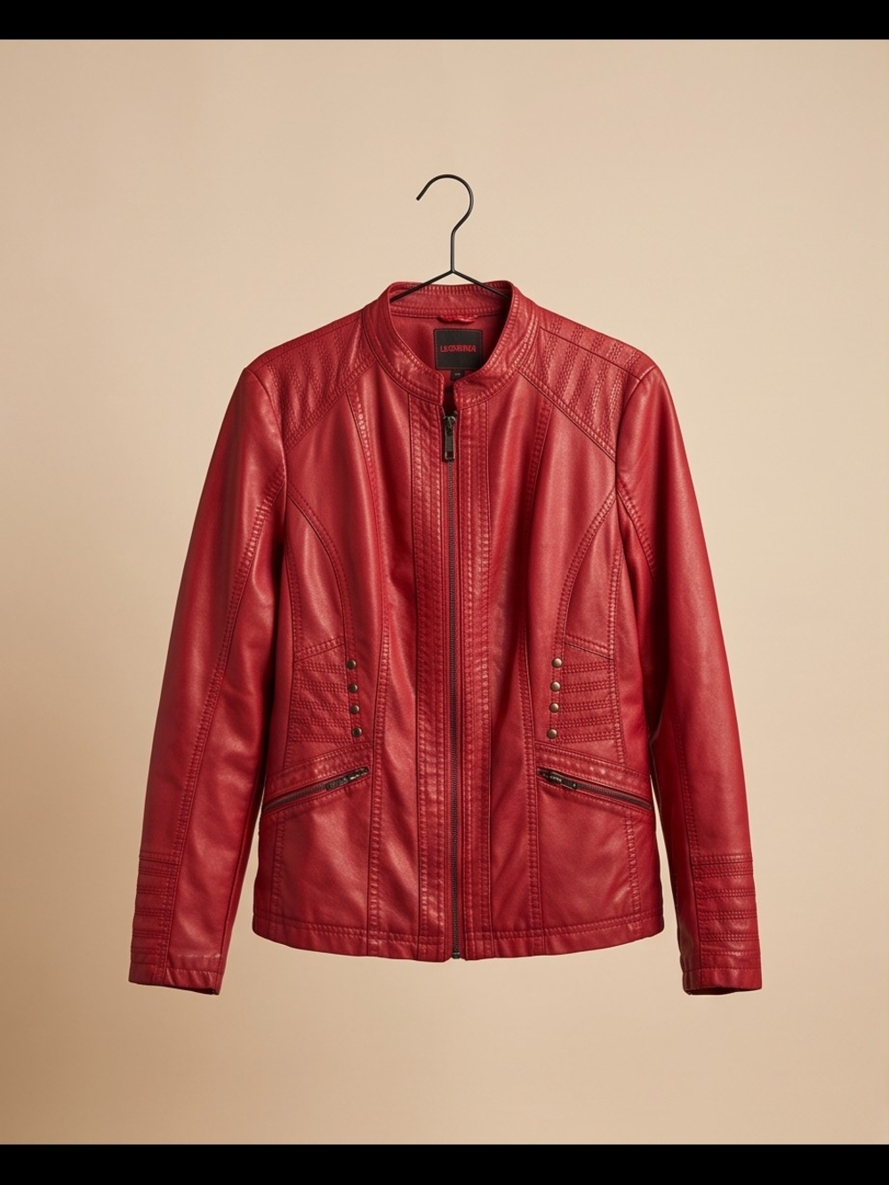 Liz Claiborne Scarlet Red Moto Jacket